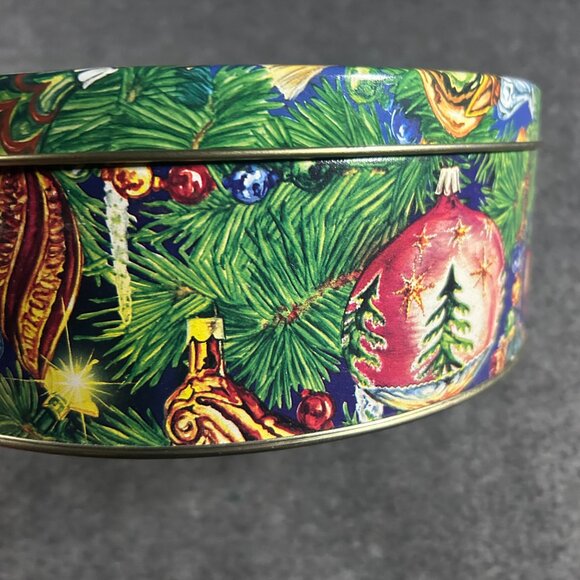 Vtg 90s Celestial Whimsigoth Colorful Star Christmas Sun Moon Round Tin - Picture 2 of 16